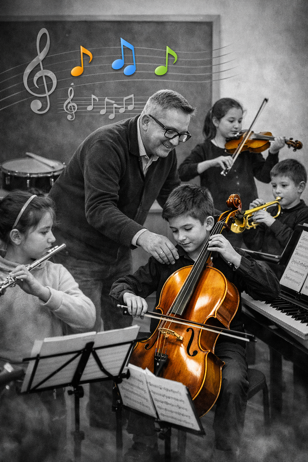 Classe a l'escola de música